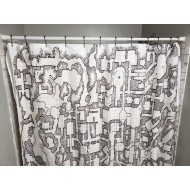Retro Dungeon Map Shower Curtain