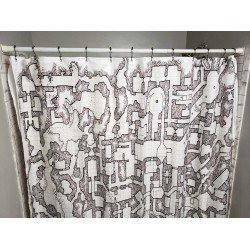 Retro Dungeon Map Shower Curtain