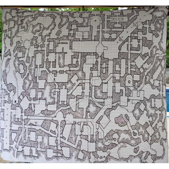 Retro Dungeon Map Shower Curtain